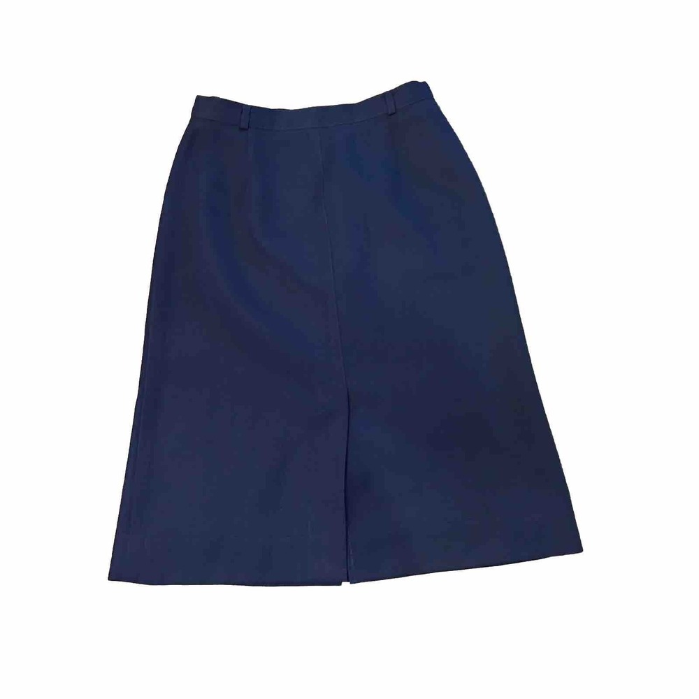 Vintage Navy Blue Pencil Midi Skirt Academia US Size 4 Union Made in USA Panther